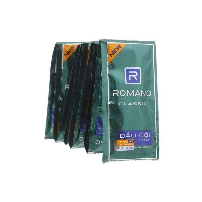 Dầu gội Romano Dây Classic cổ điển lịch lãm tóc chắc khỏe ( 14 gói ) Tặng  Thêm 2 gói