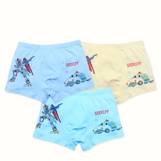 SET 02 QUẦN LÓT ĐÙI BÉ TRAI, QUẦN LÓT TRẺ EM, HÌNH NGƯỜI MÁY, COTTON
