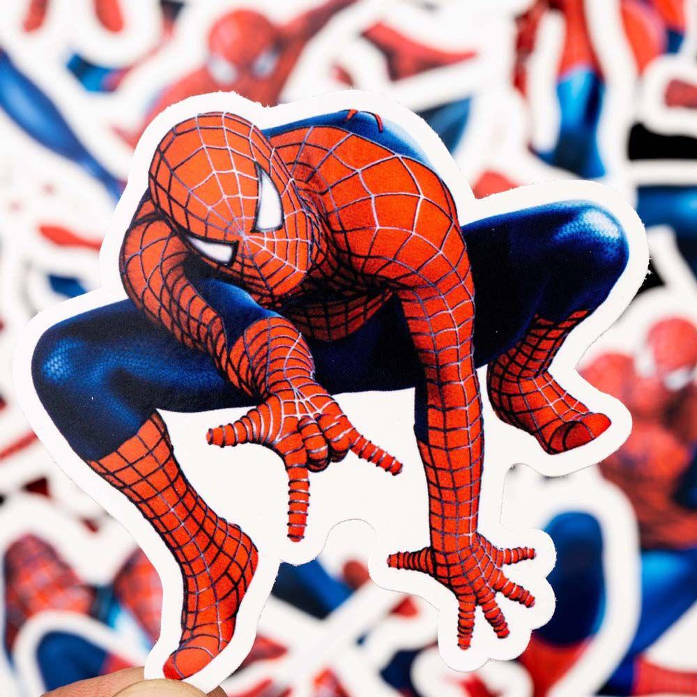 JARRED Miếng Dán PVC Hình Spider Man Marvel Avengers Trang Trí Laptop Hành Lý