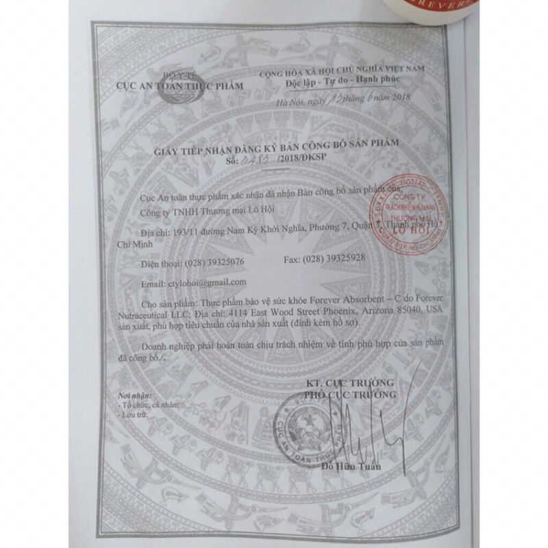 Viên vitamin C Forever Absorbent-C 048flp Lô Hội
