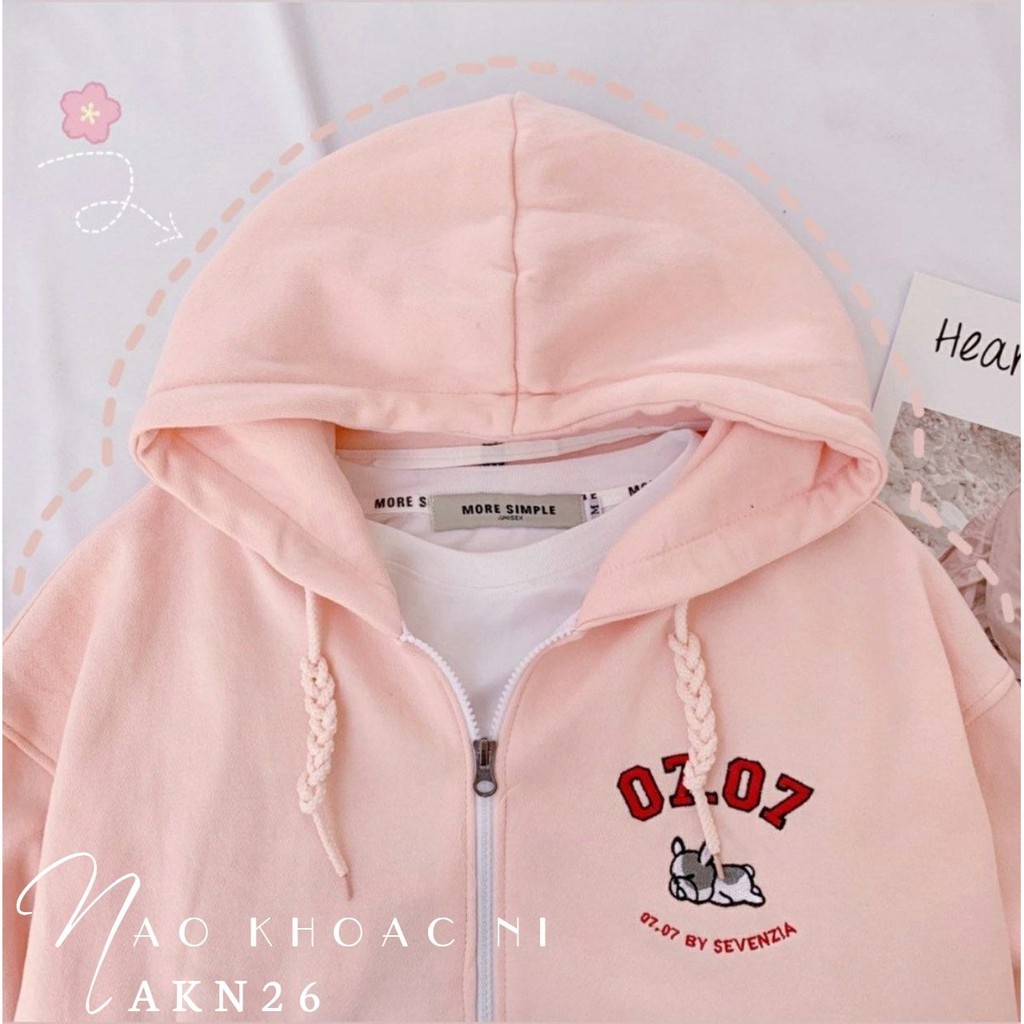 ÁO KHOÁC NỈ DÂY KÉO NAM NỮ UNISEX THÊU CÚN 0707 CỰC HOT AKN26 ⚡FREESHIP⚡100% ẢNH THẬT⚡ NN CHUYÊN SỈ - NN STORE | BigBuy360 - bigbuy360.vn
