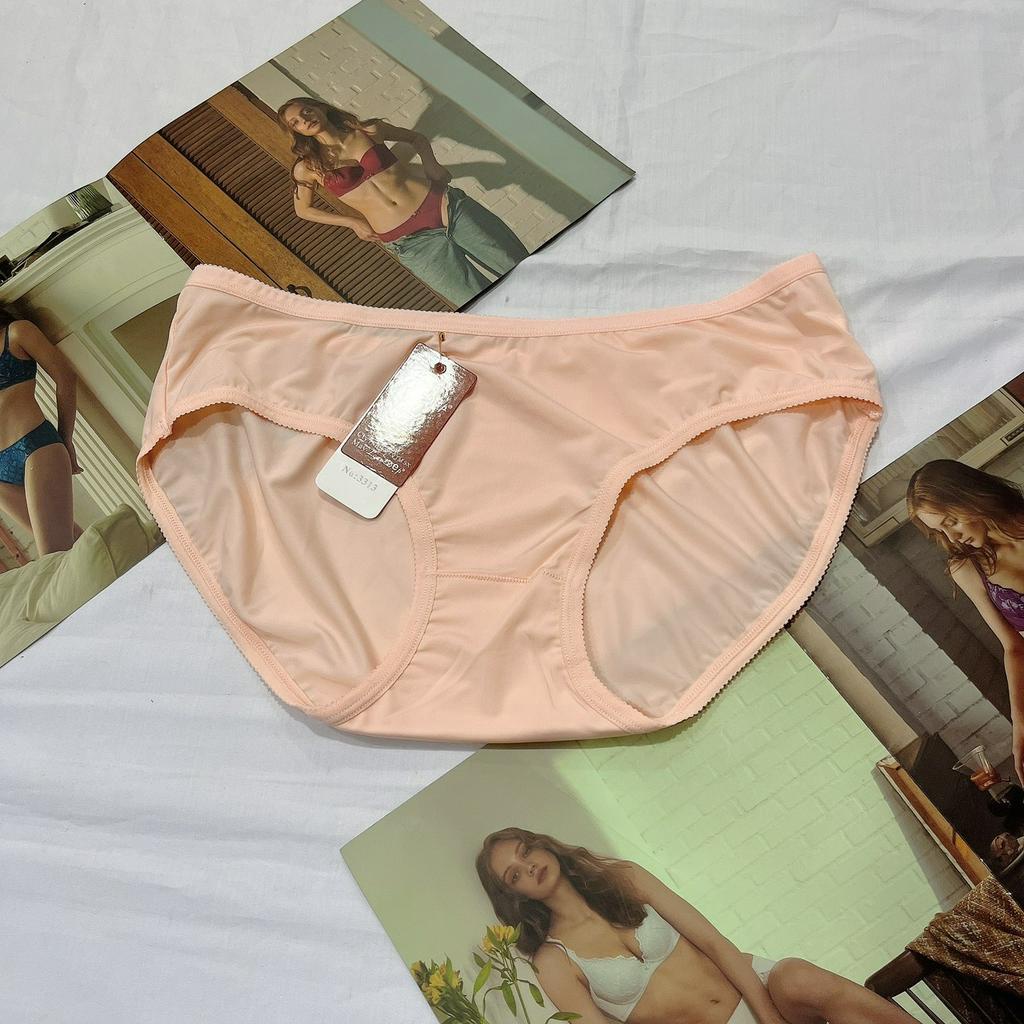 Quần lót nữ thun lạnh trơn cao cấp 3313 cạp thấp lưng chất liệu mềm mịn thoáng mát size 40kg-50kg