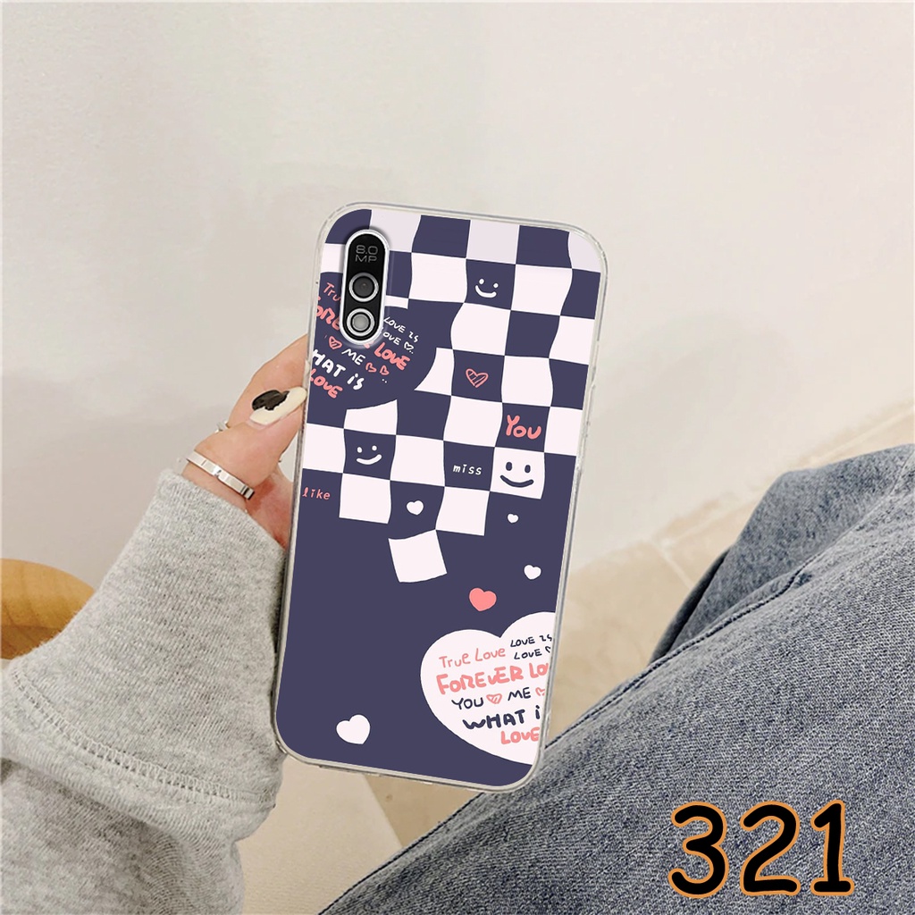 Ốp Lưng Vsmart Bee 3 - Vsmart Bee in hình họa tiết caro  - Chất liệu Silicon siêu bền, sang trọng