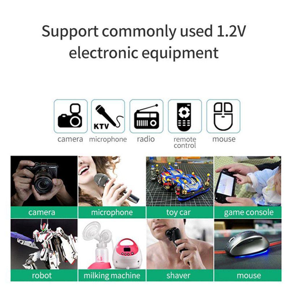 BTLIMER Đế Sạc Pin AA AAA NI-CD NI-MH Có Đèn LED Hiển Thị Thông Minh Tiện Dụng