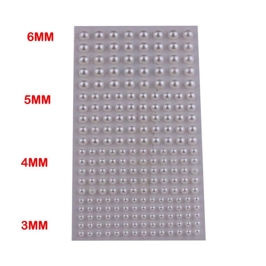 [Hàng mới về] Đá trang trí làm đẹp mặt / cơ thể / móng tay tạm thời hình ngọc trai nhân tạo 3d 3 / 4 / 5 / 6mm diy