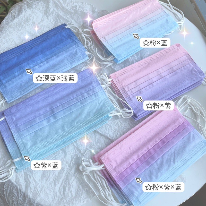 🌈KHẨU TRANG PASTEL OMBRE MUA THEO COMBO 🌈 | BigBuy360 - bigbuy360.vn