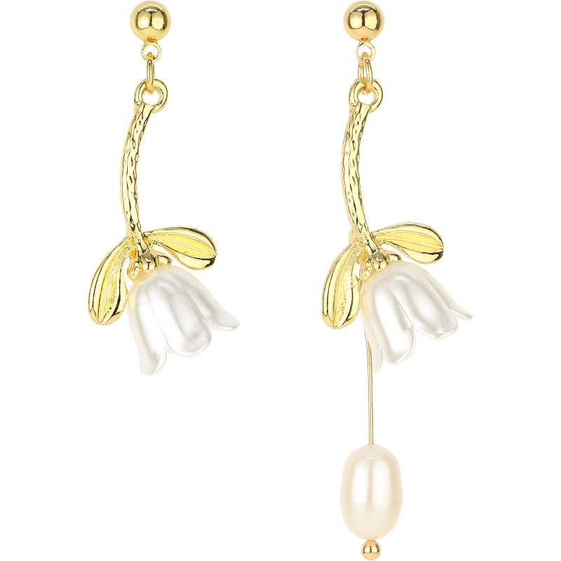 [Hàng Mới Về] Bông Tai Hình Hoa Tulip Đơn Giản Màu Vàng Thời Trang Mùa Hè Cho Nữ