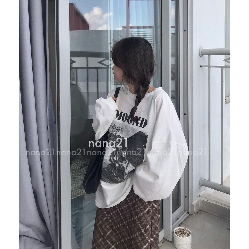 Áo thun dài tay form rộng Moond_Áo unnisex dài tay thu đông basic, cá tính