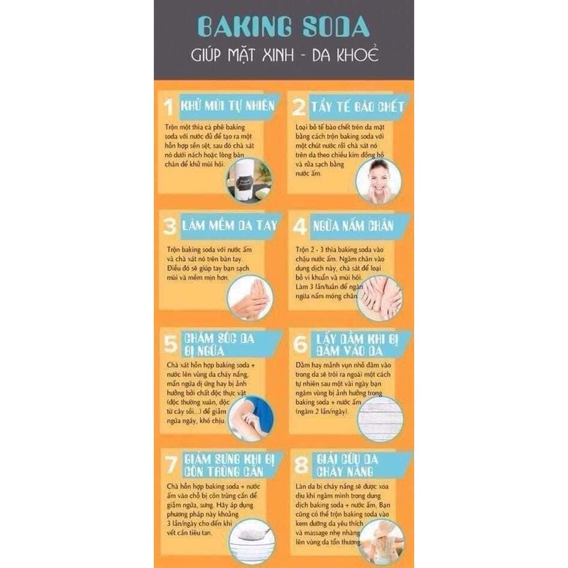 Bột basking soda 454g đa công dụng date t8/2025