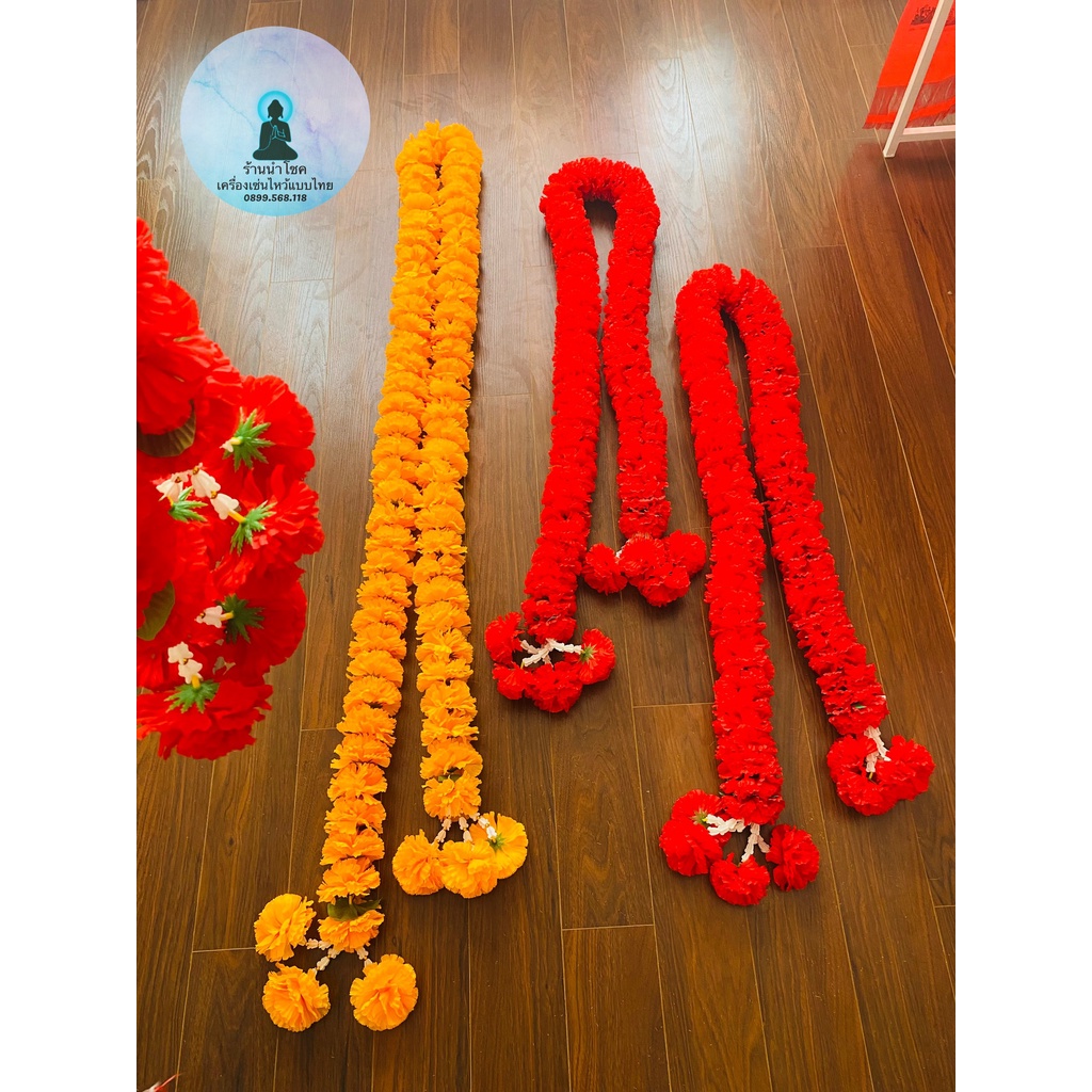 Freeship HCM Vòng Hoa Dài 2m2 - 3m2 Phuang Malai Vòng Hoa May Mắn của Người Thái Lan Đồ Thờ Thái Lan Phật Giáo Nam Tông