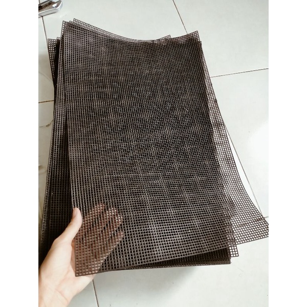 ( SALE) Canvas lỗ vuông 33*50cm, màu đen