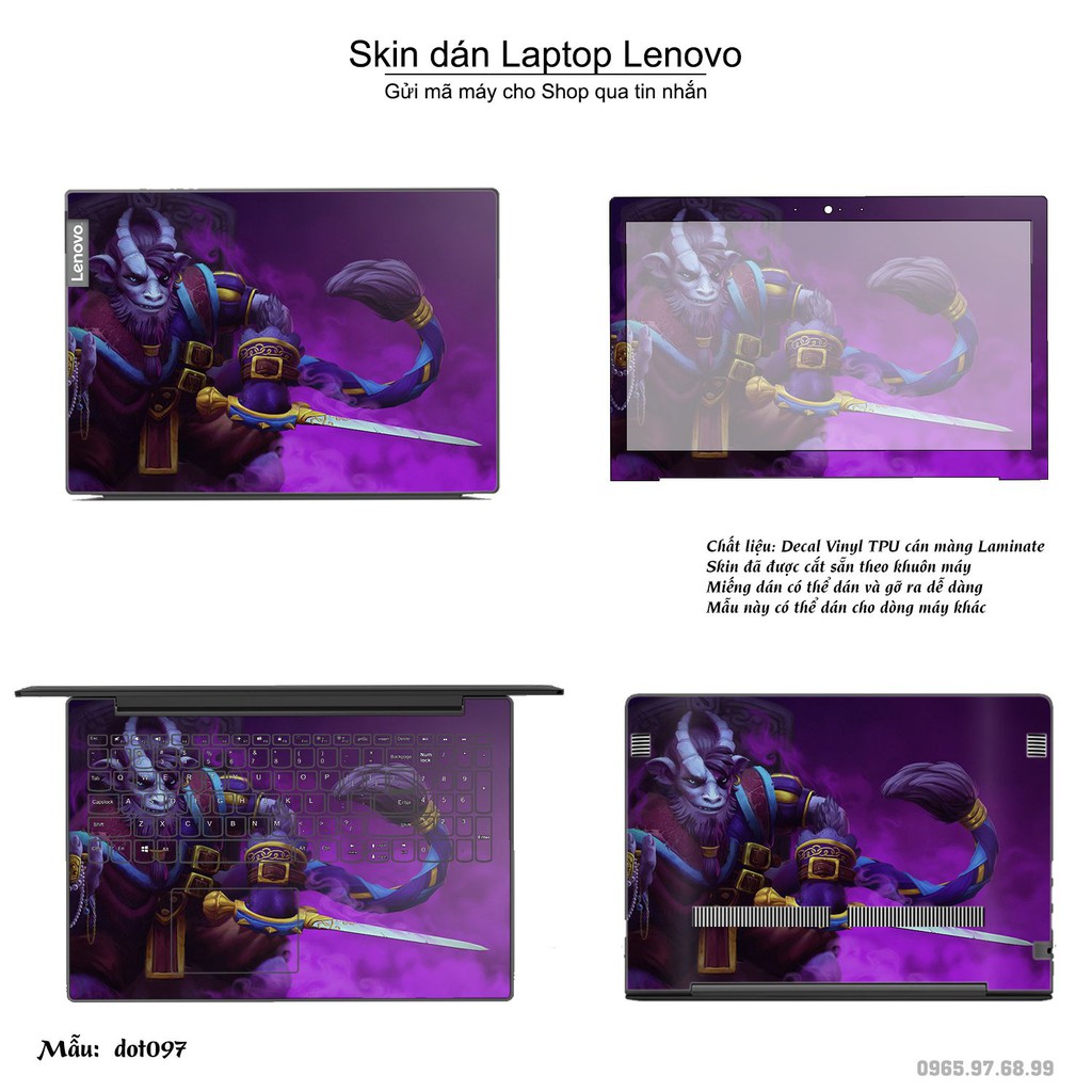 Skin dán Laptop Lenovo in hình Dota 2 nhiều mẫu 16 (inbox mã máy cho Shop)