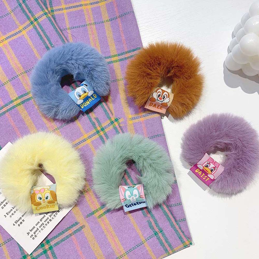 Dây buộc tóc co giãn đính chú sóc hoạt hình dễ thương phong cách Hàn Quốc cho nữ