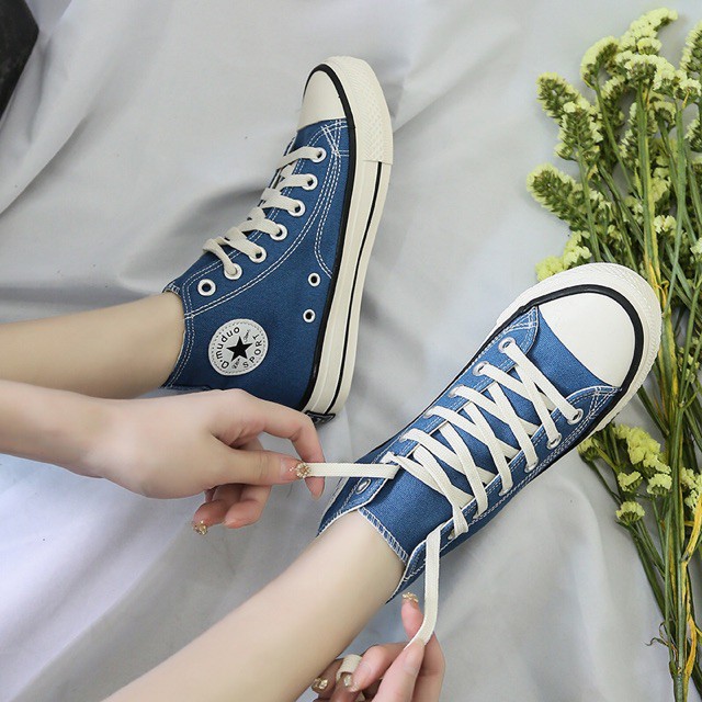 [𝐓𝐚̣̆𝐧𝐠 𝐓𝐢𝐜𝐤𝐞𝐫] Giày Thể Thao Nữ Cổ Cao Xinh Xắn (Kiểu Dáng Convers Cổ Cao 1970s) | BigBuy360 - bigbuy360.vn