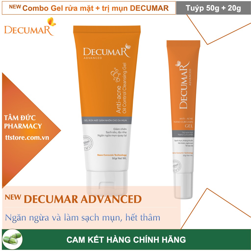 Gel nghệ ngừa mụn Decumar 20g - Giúp giảm mụn và vết thâm do mụn để lại