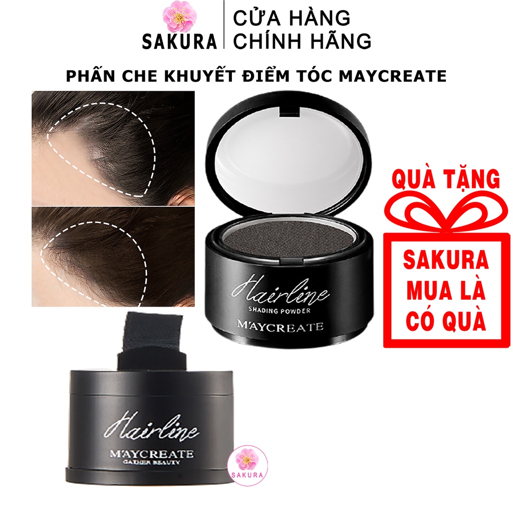 Phấn che khuyết điểm tóc MAYCREATE Phấn phủ khuyết điểm tóc đa năng nội địa trung SAKURA 4.2g