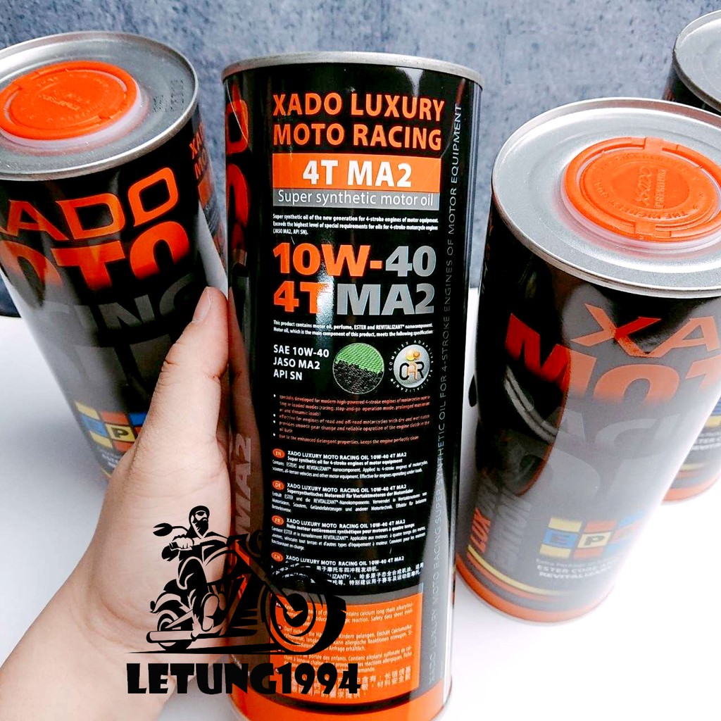 Nhớt Xado racing V2.0 10w40 chính hãng XADO nhập khẩu từ Holland EU-phụ gia revitalizant phục hồi-full tổng hợp 1 Lít