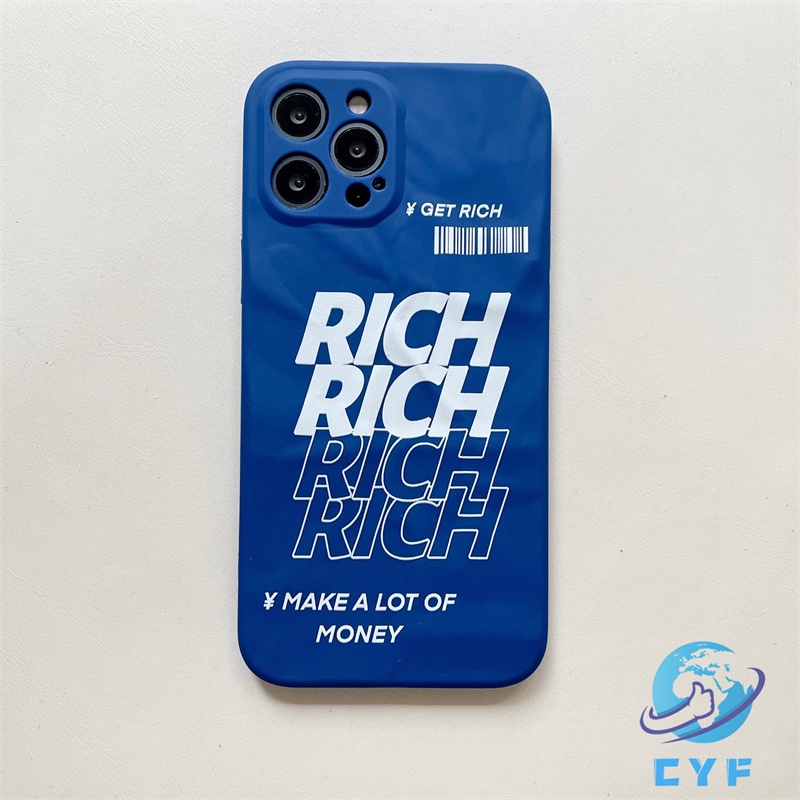 Ốp Điện Thoại Mềm Nhăn Màu Xanh Dương In Hình Klein Blue Cho iPhone 11 12 13 Pro XR X XS Max 7 8 Plus