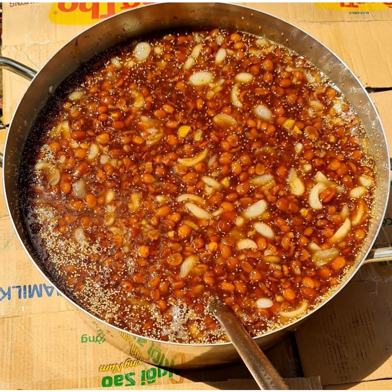 Me hạt dẻo rim dừa nước 550g, tặng kèm đậu phộng rang