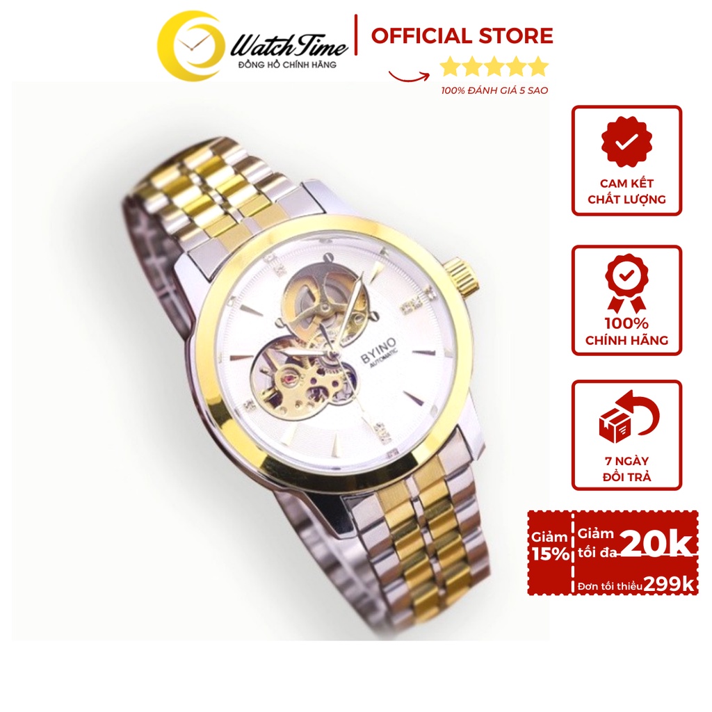 Đồng Hồ Cơ Nam BYINO Lộ Tim Cơ Chính Hãng - Chống nước - Chống Xước - Bảo hành 12 tháng kèm Cắt Mắt Đồng Hồ | BigBuy360 - bigbuy360.vn