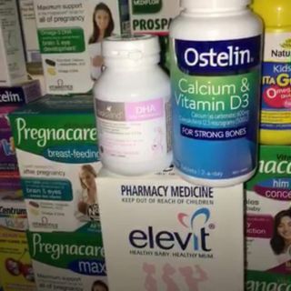 Elevit+ dha+ canxi bầu