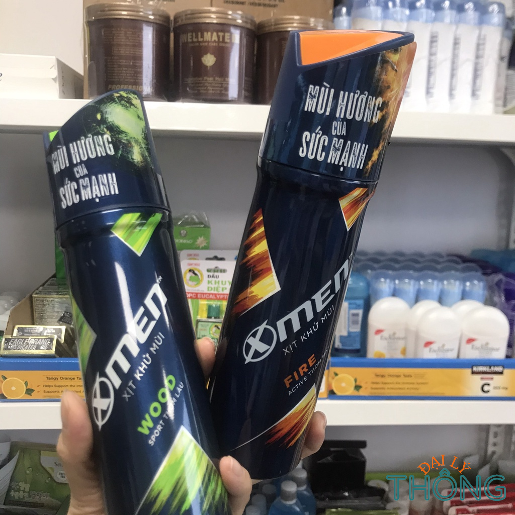 Xịt khử mùi nam X-Men Wood Sport / Fire Active 150ml - Lăn nách nam Xmen 50ml