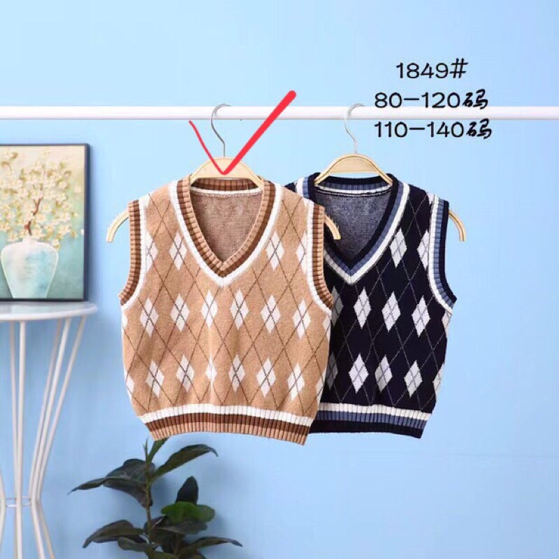 Áo len gile bé trai từ 10-26kg