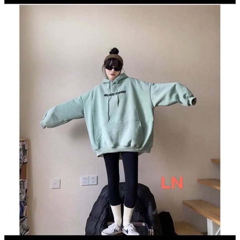 Áo hoodie chữ sunday ngang ngực LN11