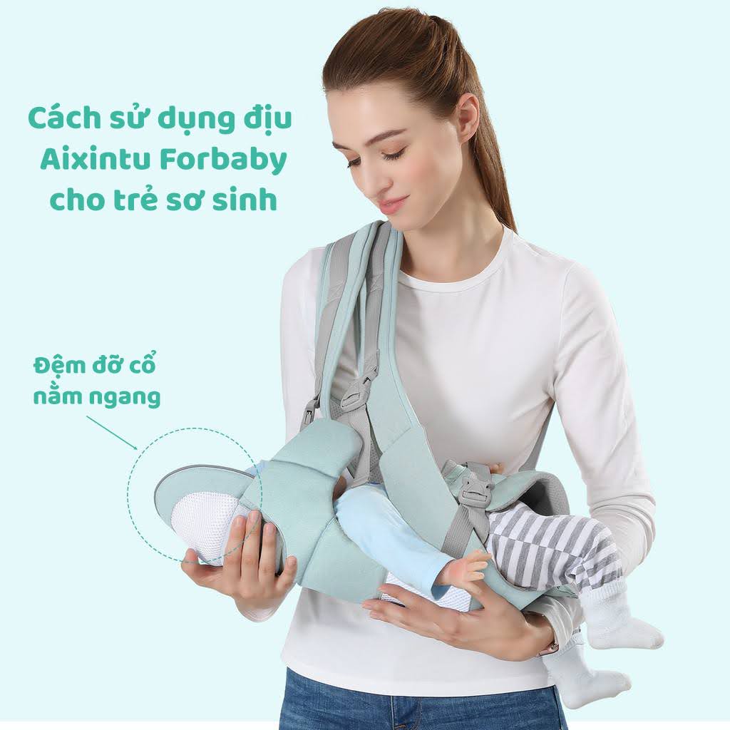 Địu em bé cao cấp, chính hãng trợ lực chống gù Aixintu Forbaby cho bé 0-3 tuổi Baby And Me