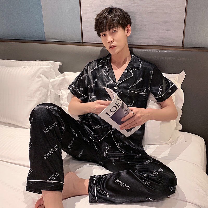 Pyjama đồ mặc nhà nam áo ngắn quần dài đồ ngủ nam