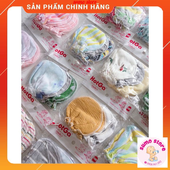 set 3 đôi bao tay sơ sinh hotga