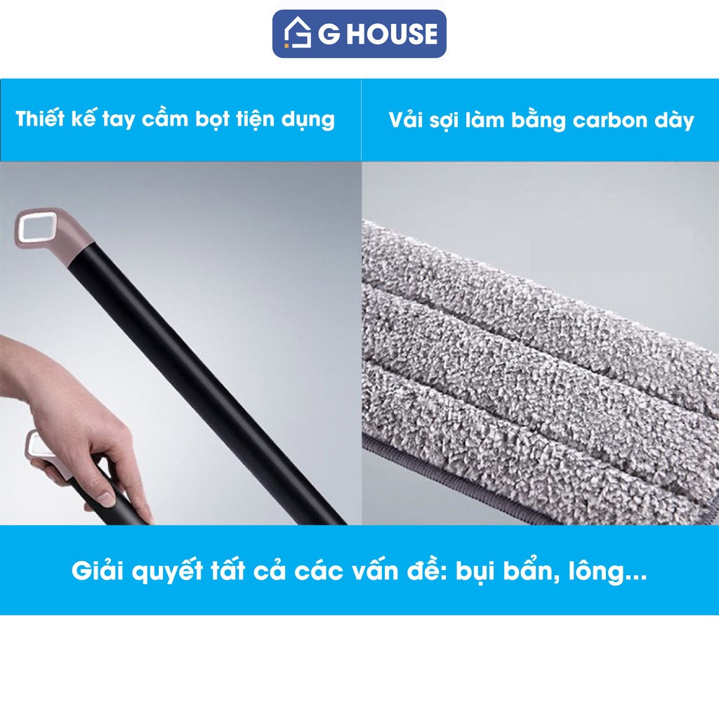 Bộ lau nhà tự vắt thông minh xoay 360, tặng 2 miếng lau Pulito  BLN-S6