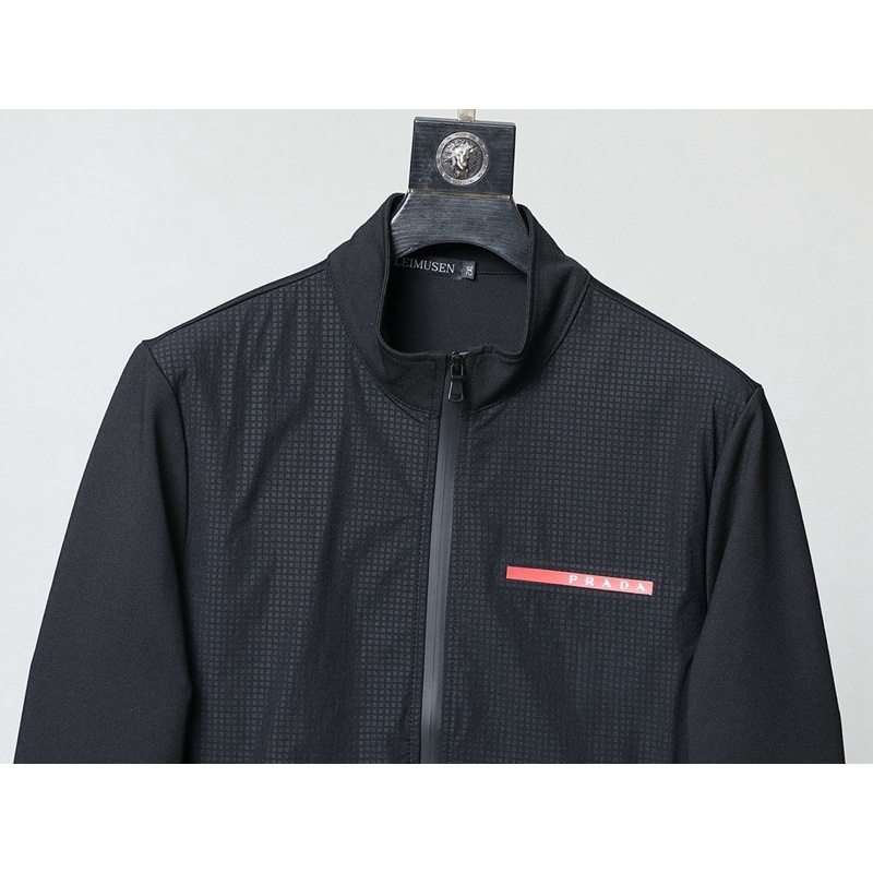 Áo khoác nam thương hiệu Prada cao cấp hoạ tiết kẻ ô vuông nhỏ