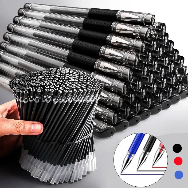 Set 10 Ruột Bút Bi 0.5mm Thay Thế Mực Đen / Xanh Đỏ