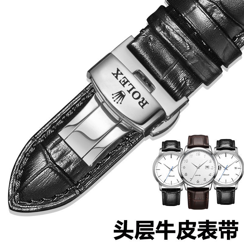 Dây Đeo Bằng Da Thật Cho Đồng Hồ Rolex Day-Date Series 20mm 21mm 22mm