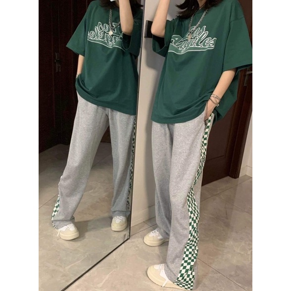 SET THỂ THAO ULZZANG ÁO PHÔNG KÈM QUẦN SUÔNG / SET BỘ THỂ THAO ĐƯỜNG PHỐ