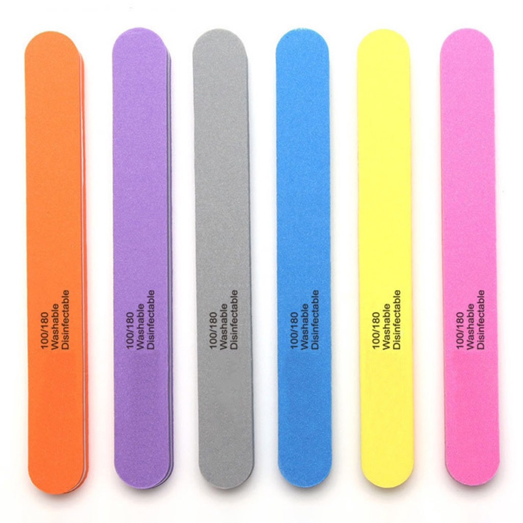 Dụng Cụ Dũa Móng Tay Bằng Bọt Biển Màu Sắc Tươi Sáng Có Thể Tái Sử Dụng