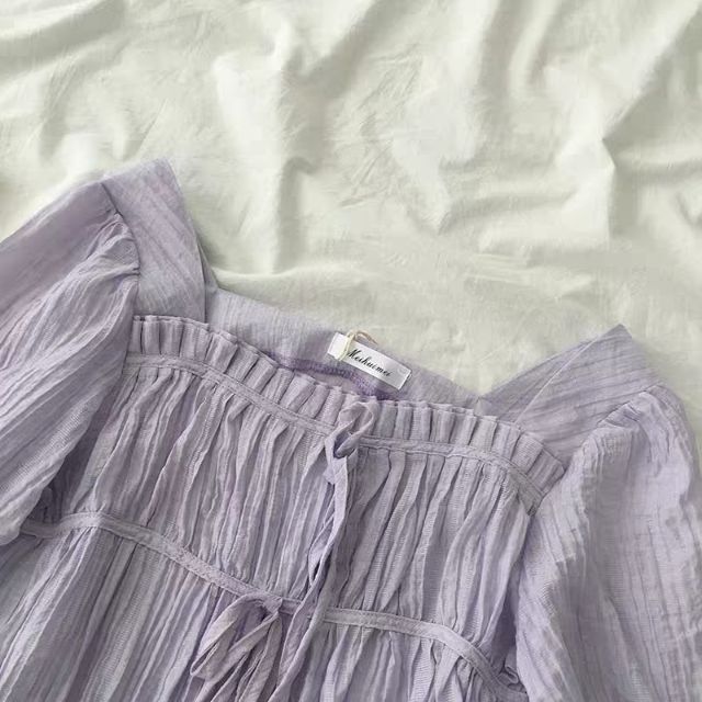 Hàng có sẵn - Áo cổ vuông kiểu dáng babydoll siêu xinh