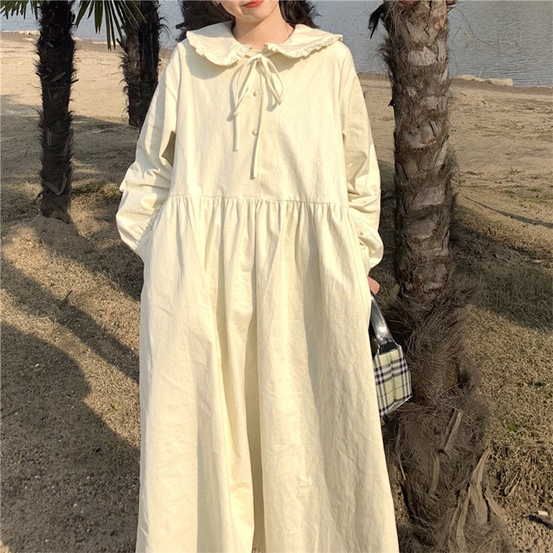 Đầm Sơ Mi Dáng Rộng Thời Trang Mùa Thu Hàn Quốc Mới 2020 Cho Nữ