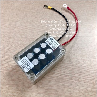 Hộp Siêu tụ điện 12v CHỐNG NƯỚC (tối đa 16.2V) 8.3F xả 35A