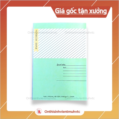 HẢI TIẾN Vở kẻ ngang 72 trang, 120 trang, giấy không bụi