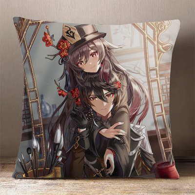 Gối in hình nhân vật HUTAO game GENSHIN IMPACT anime chibi xinh xắn tiện lợi chất đẹp