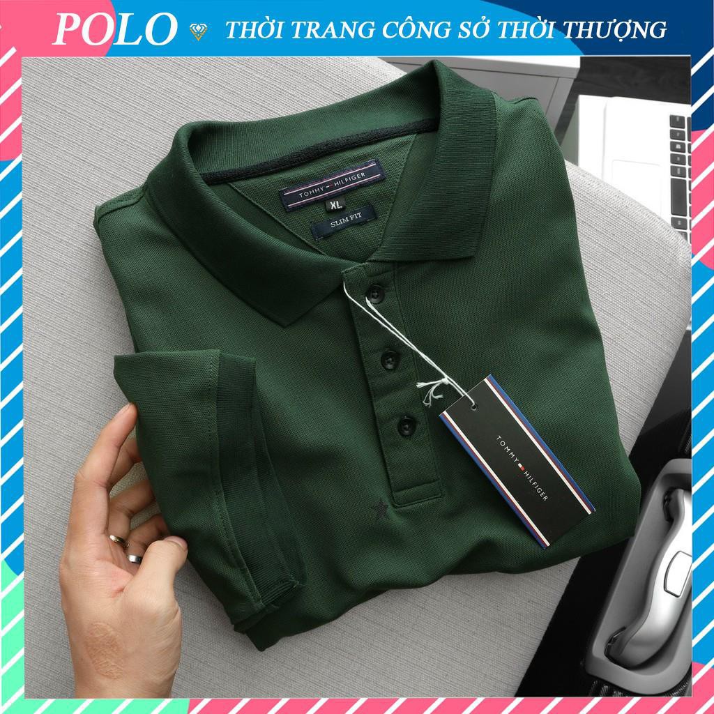 Áo Polo Nam Cổ Bẻ Vải Cotton Cao Cấp Họa Tiết Ngôi Sao, Áo Nam Có Cổ 5 Màu Basic Hàng Xuất Khẩu Form Đẹp Thoáng Mát