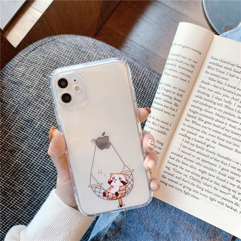 Ốp Điện Thoại Trong Suốt In Hình Mèo Dễ Thương Cho Iphone 12 I11 Pro Max Se2 Xr | BigBuy360 - bigbuy360.vn