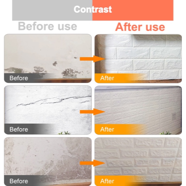 Giấy dán tường họa tiết gạch 3D chống thấm nước trang trí phòng cho bé