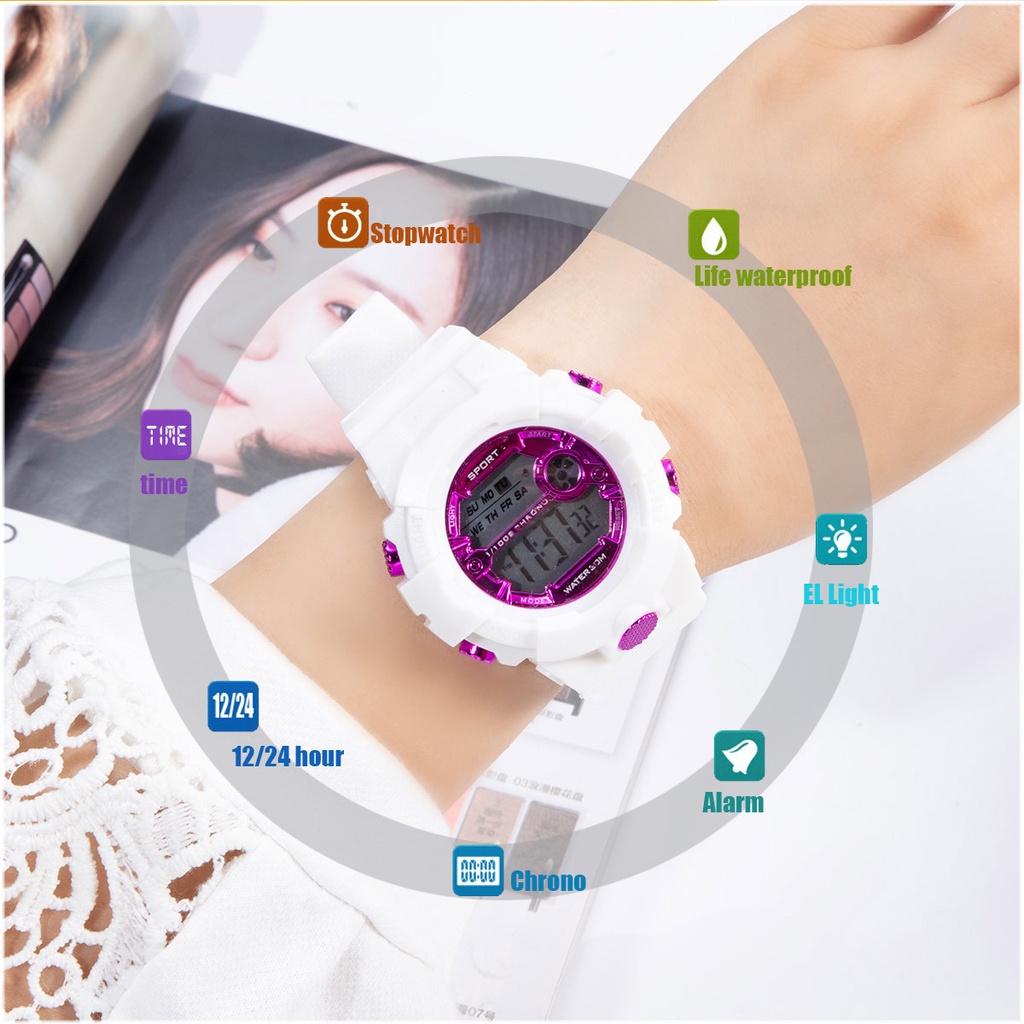 Đồng hồ điện tử thể thao CKW-J868-WSF chống thấm nước phong cách Hàn Quốc đa năng thời trang dành cho bé