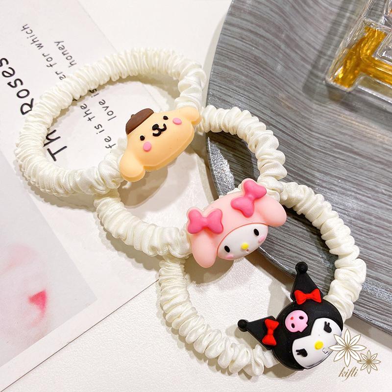【kifli】Dây Buộc Tóc Cao Su Cỡ Lớn Họa Tiết Hoạt Hình Đáng Yêu Cho Nữ