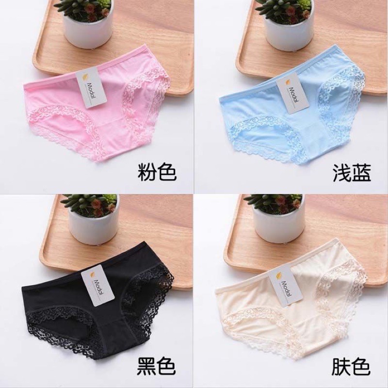 QUẦN LÓT NỮ COTTON KHÁNG KHUẨN PHỐI VIỀN REN ĐIỆU ĐÀ TÔN DÁNG MẪU A010