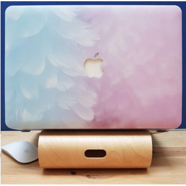 Case ,Ốp Macbook In Hình 2 Màu Lông Vũ (tặng kèm nút chống bụi + chống gãy dây sạc)