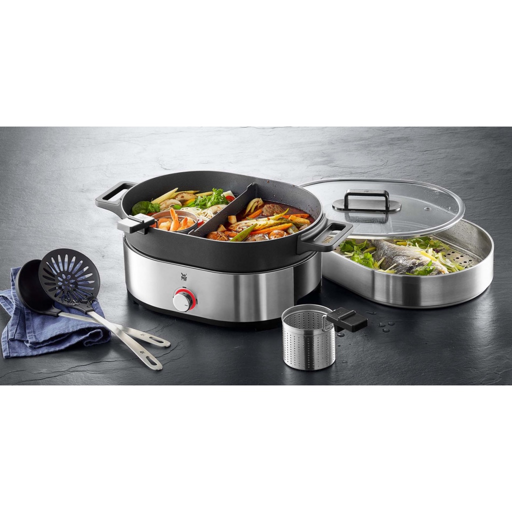 Nồi lẩu &amp; hấp 2in1 WMF LONO HOT POT &amp; STEAMER